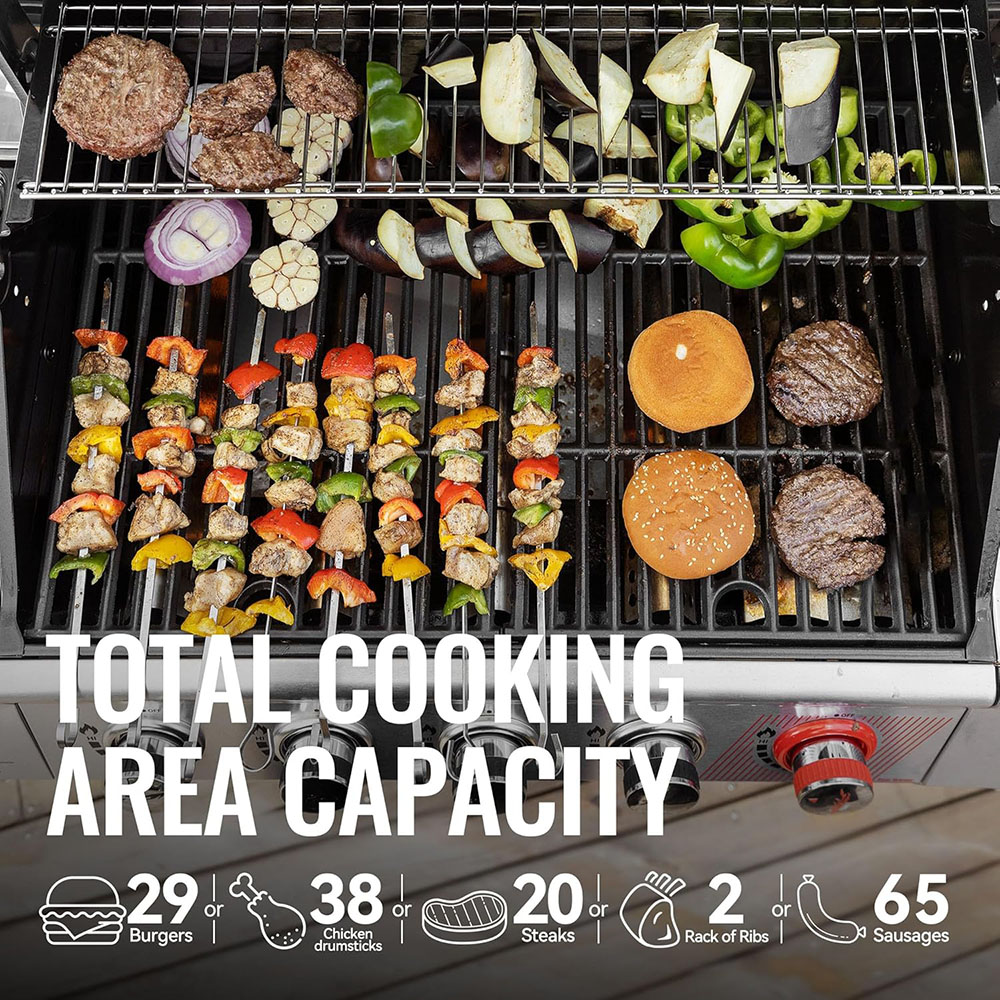 Royal Gourmet GA5401T 5-Burner Propane Gas Grill with Sear Burner and Side Burner