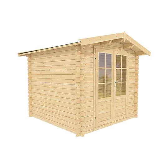【Storage shed】Shiba 8 ft. W x 8 ft. D Solid Wood Storage Shed