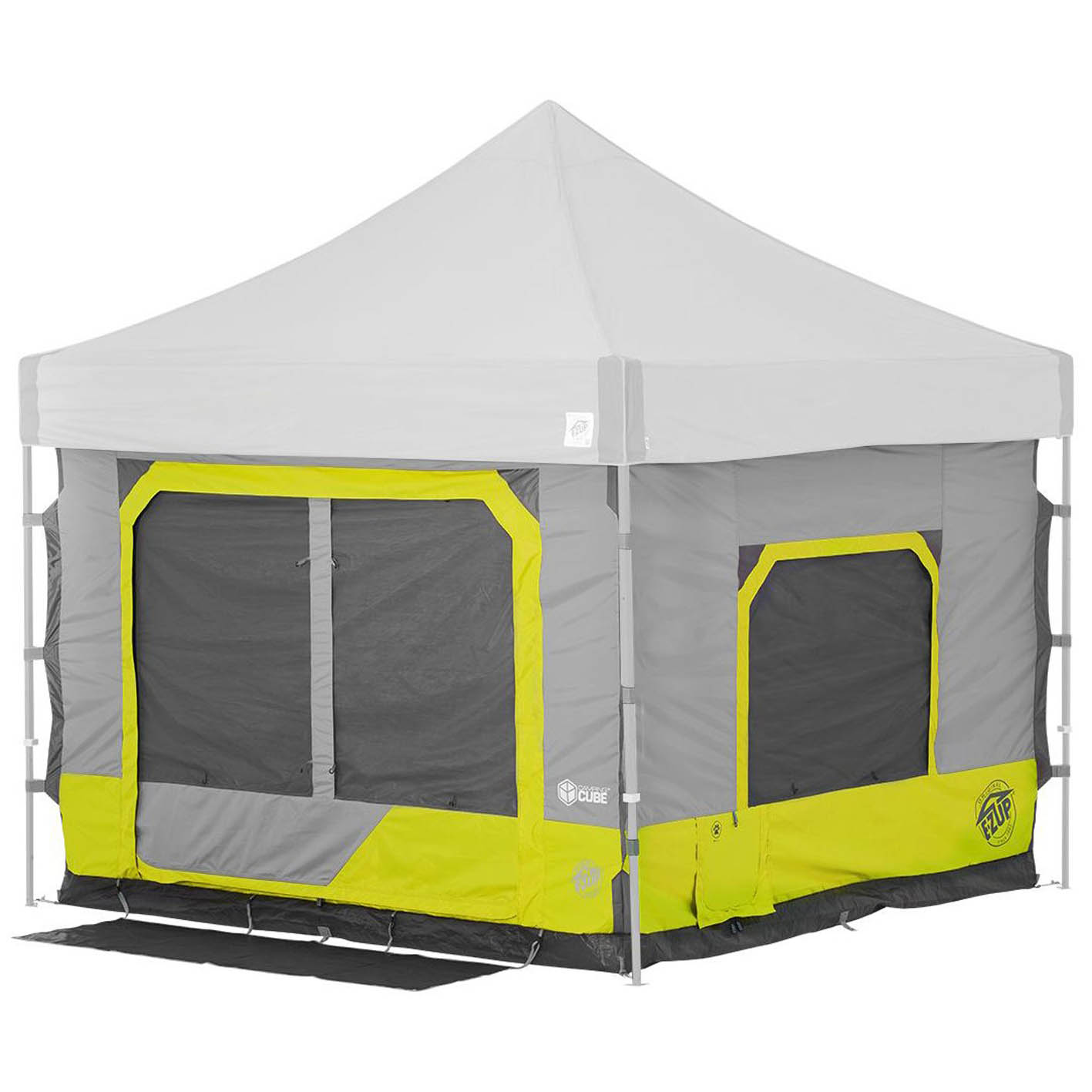 E-Z UP Camping Cube 6.4, Converts 10' Straight Leg Canopy into Camping Tent, Punch