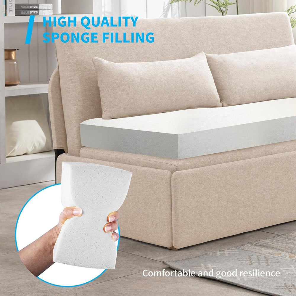 Mjkone Double Bed 2 in 1 Convertible Sofa Bed
