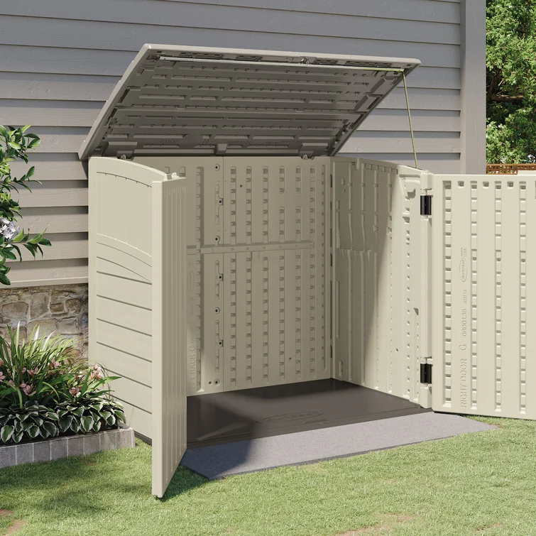 Outdoor 4 ft. 5 in. W x 2 ft. 9 in. D Plastic Horizontal Storage Shed
