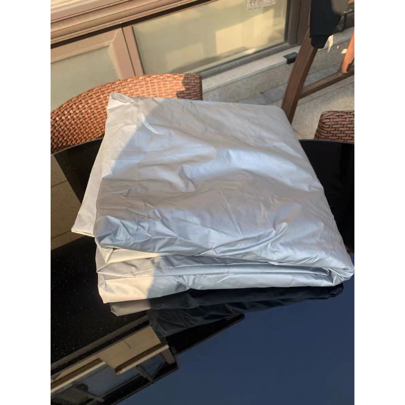 Outdoor rattan chair storage table and chair five-piece outdoor garden courtyard waterproof sunscreen furniture outdoor balcony rattan table and chair