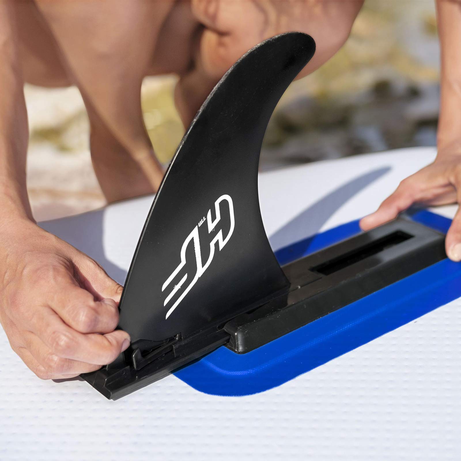 Hydro Force Oceana Inflatable Paddle Board, Kayak Conversion kit, SUP Board with Kayak Seatset with Carry Backpack, Pump, Paddle