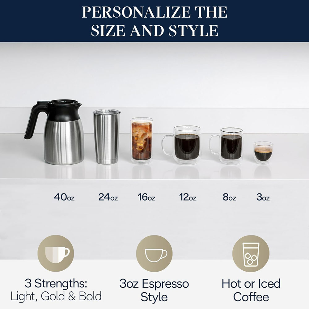 De'Longhi TrueBrew Drip Coffee Maker, Built in Grinder