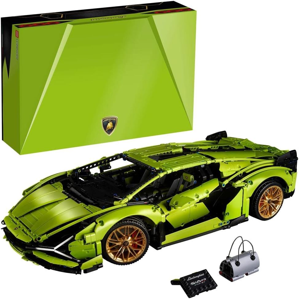 LEGO 42143 Technic Ferrari Daytona SP3 Racing Car Modeling Kit and 42115 Technic Lamborghini Sián FKP 37 Racing Car Modeling Kit, Exclusive Premium Collector's Set