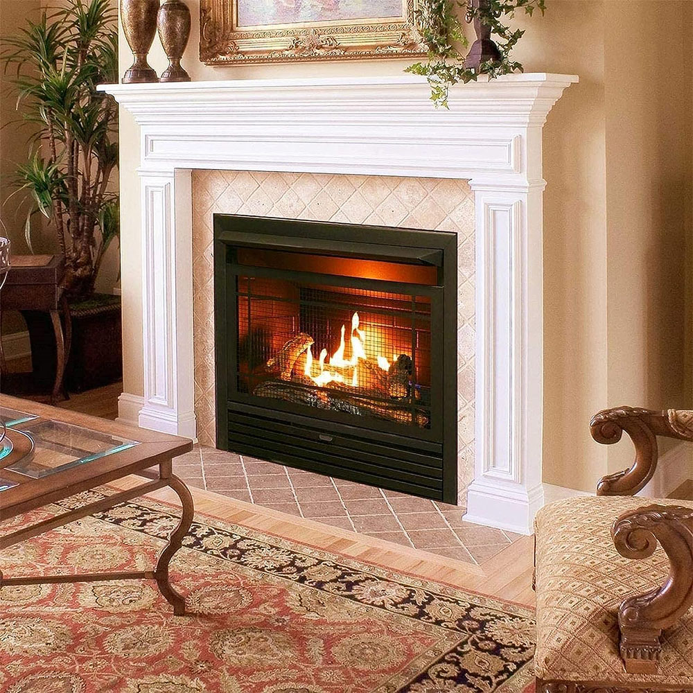 Duluth Forge Dual Fuel Ventless Fireplace Insert with Thermostatic Control