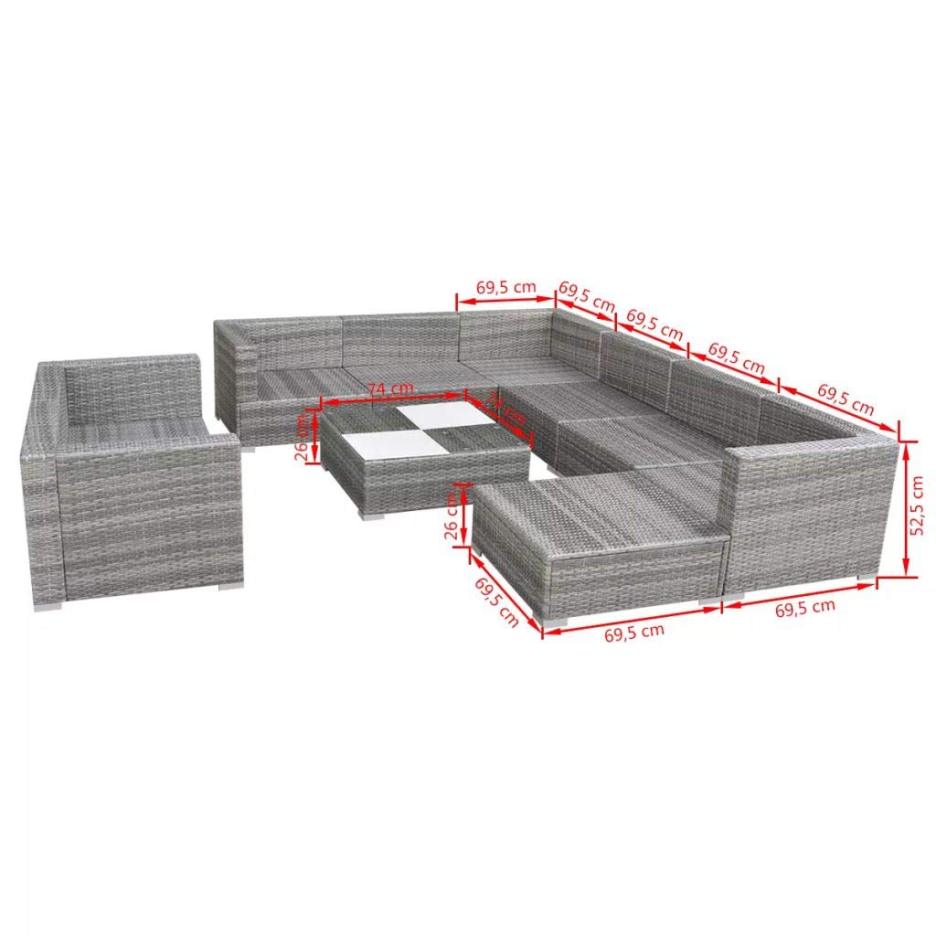 32 piece garden sofa set. Set garden sofa poly rattan garden leisure furniture outdoor garden set including corner sofa element, coffee table, stool and cushion