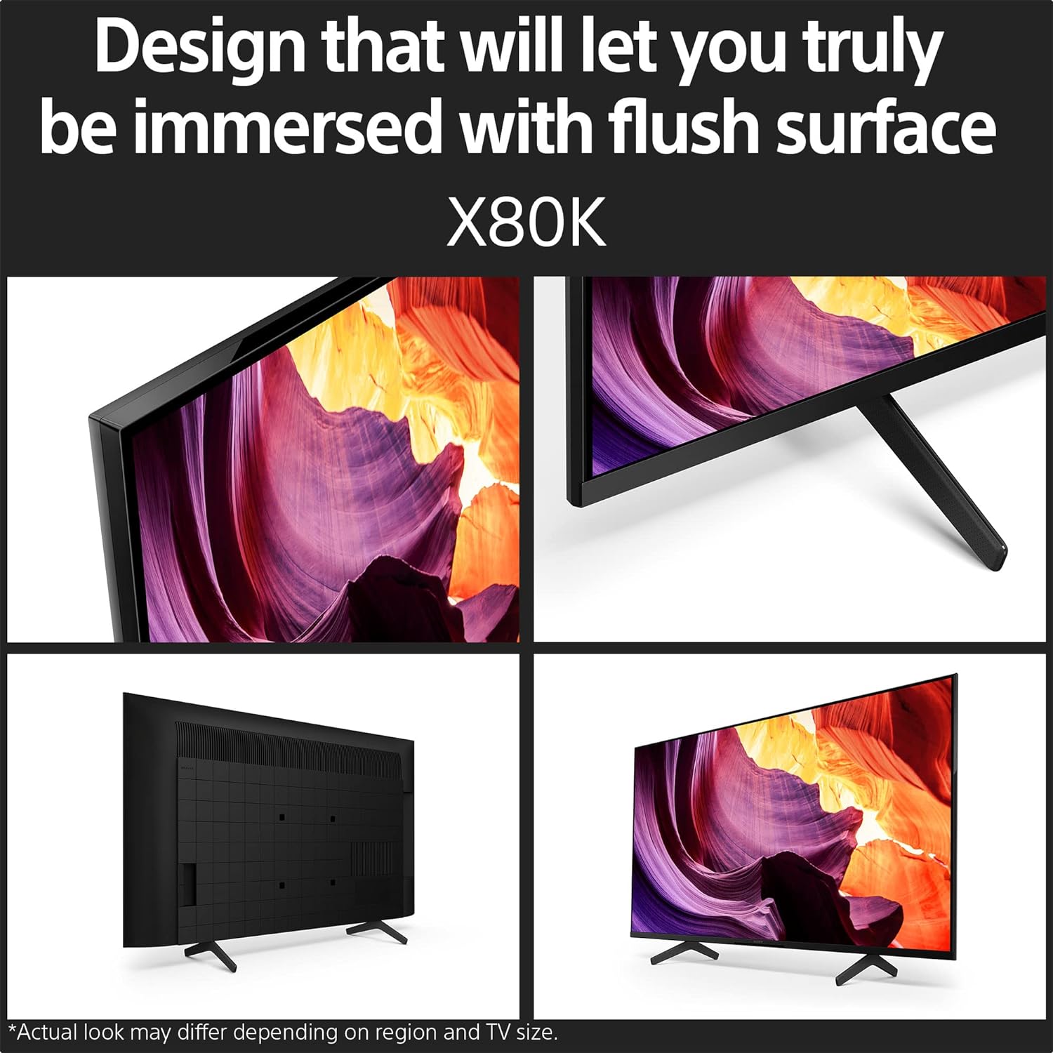 Sony BRAVIA KD-65X80K - 65-inch - LCD - 4K Ultra HD (UHD) - High Dynamic Range (HDR) - Google TV - (Black, 2022 model)