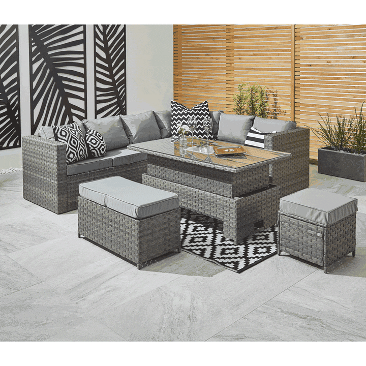 MONACO 9 SEATER ICE BUCKET RATTAN DINING SET