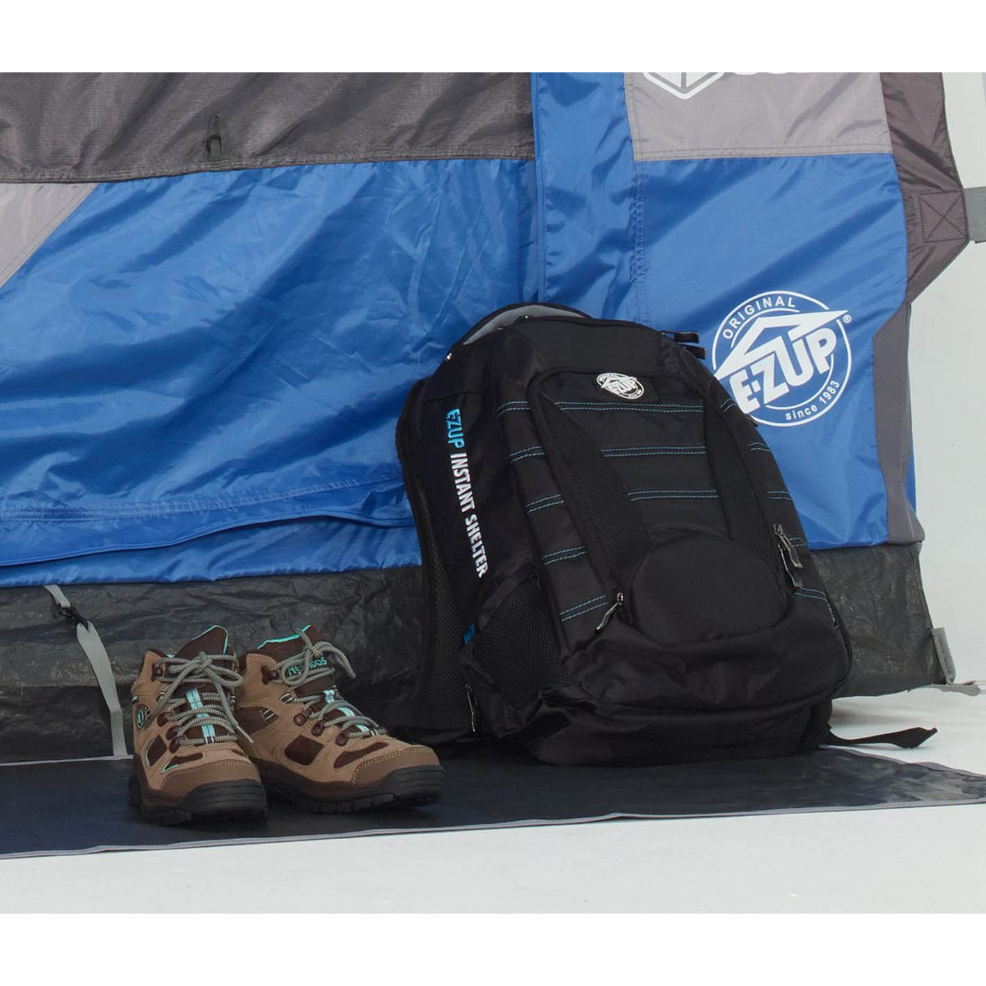 E-Z UP Camping Cube 6.4, Converts 10' Straight Leg Canopy into Camping Tent, Punch