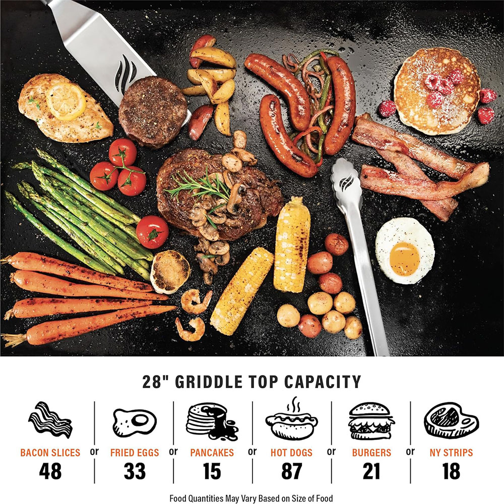 Blackstone Flat Top Gas Grill Griddle 2 Burner Propane Fuelled Rear Grease Management System