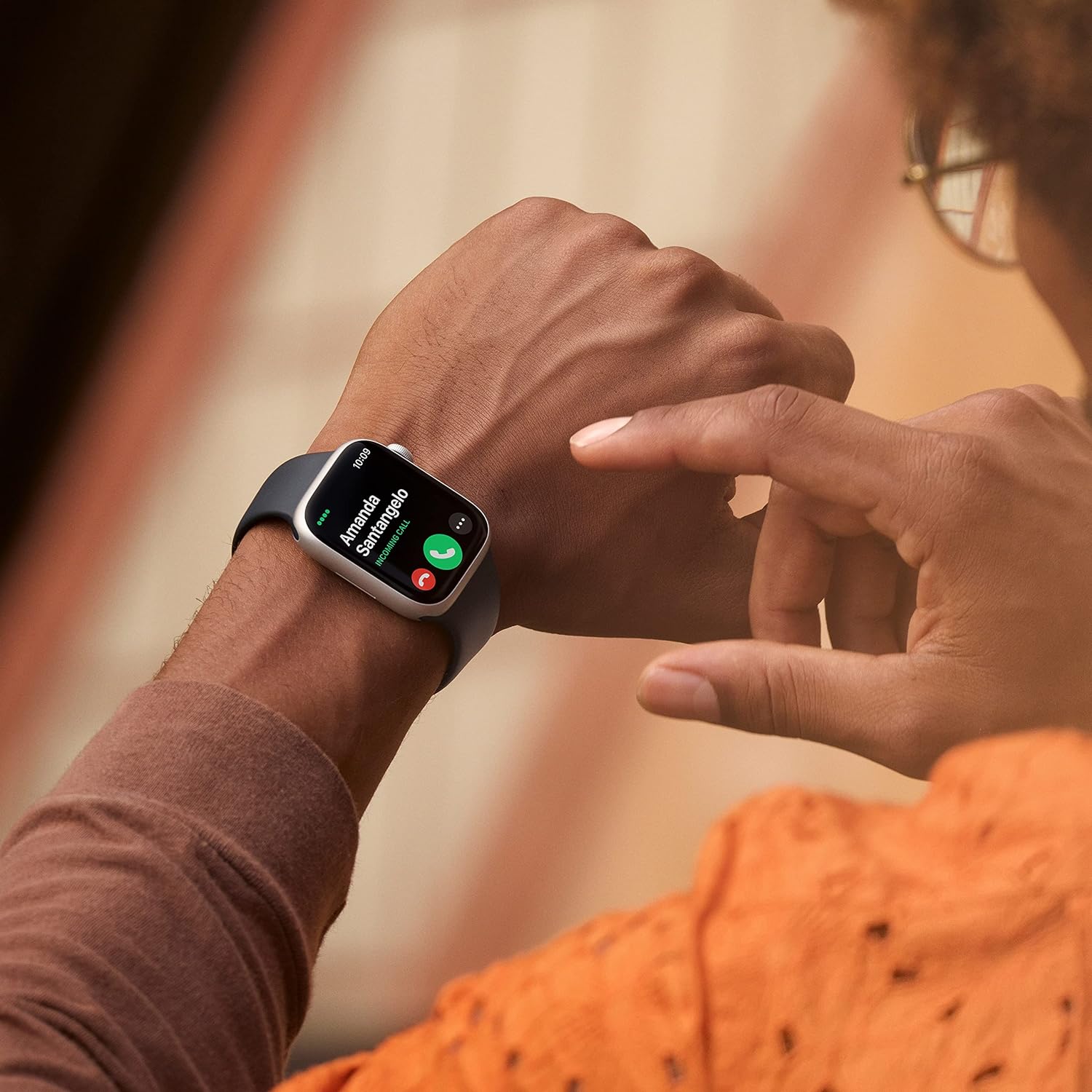 Apple Watch Series 8 (GPS) Smartwatch - (Product) Aluminum Case with (Product) Sport Band - Regular. Fitness tracker, blood oxygen and EKG app, waterproof