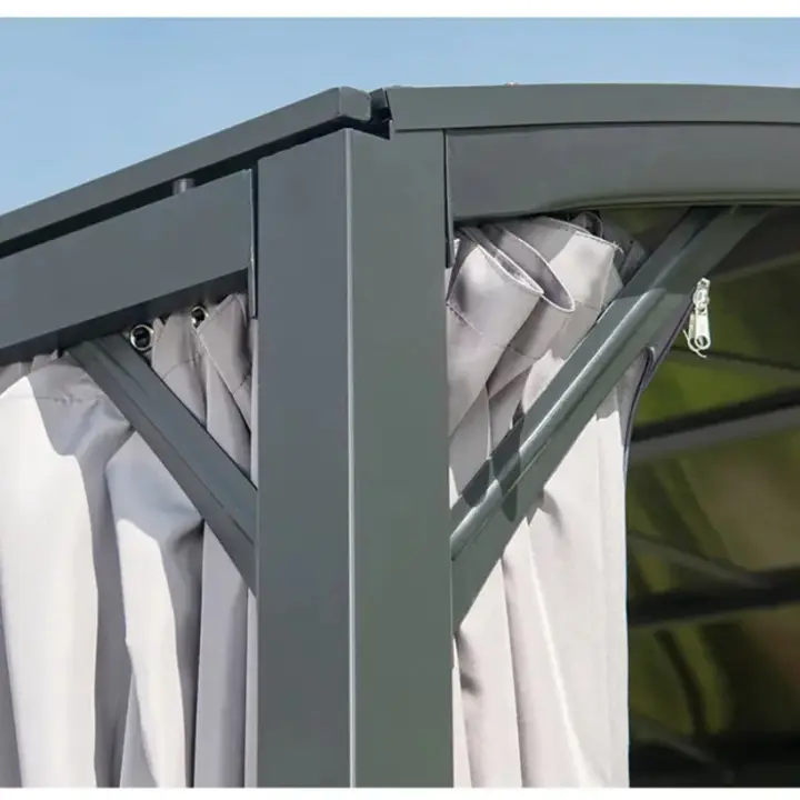 2.9x5.45meter Outdoor awning sliding retractable aluminum PC board
