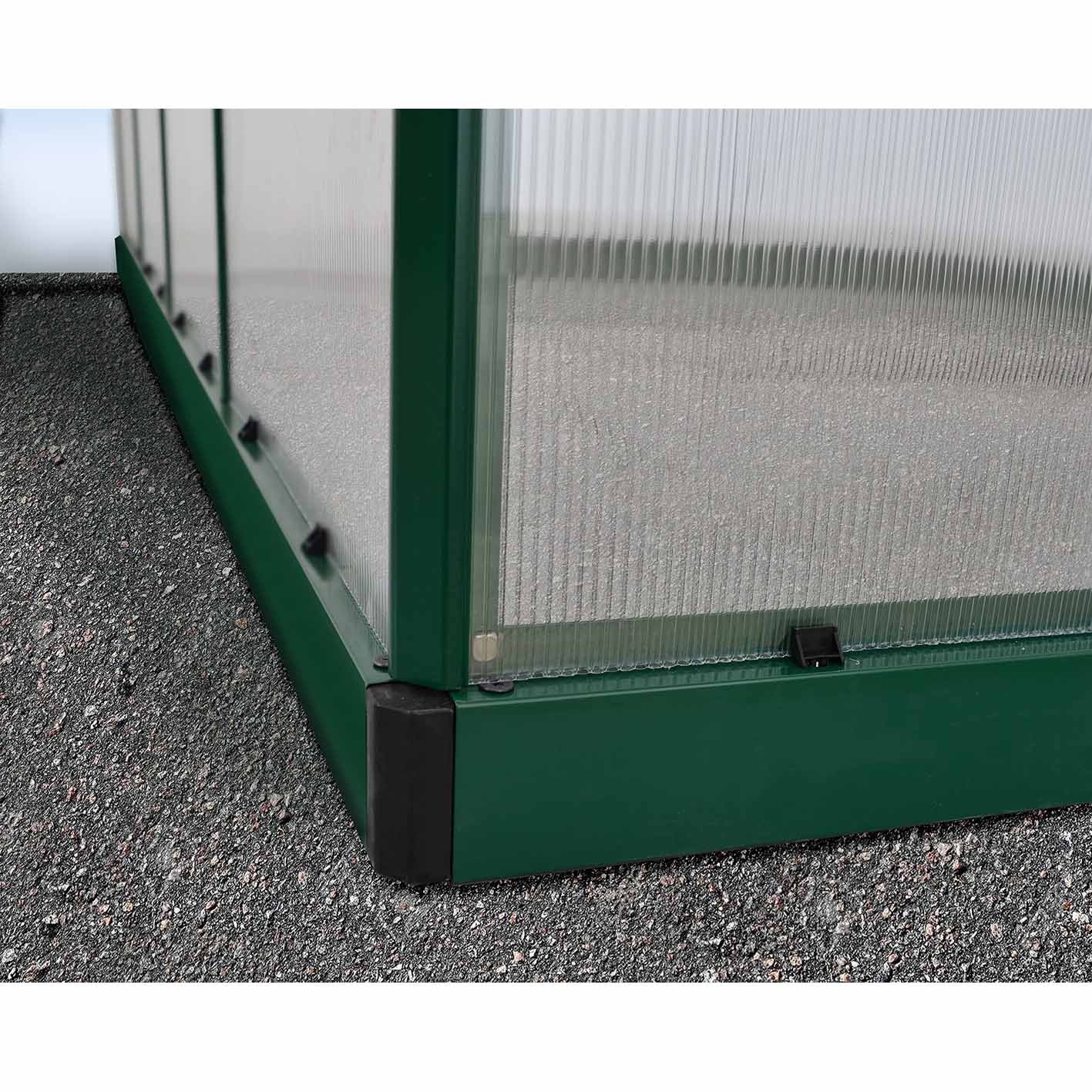 Palram Canopia Mythos 6x10 Silver Greenhouse -TwinWall Polycarbonate, Aluminum Frame, Base Included