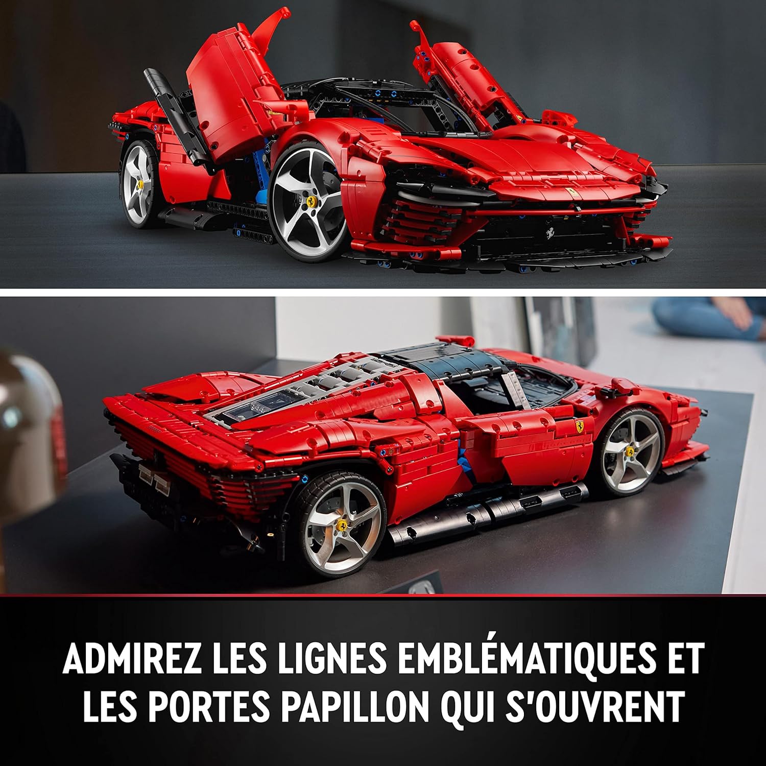 LEGO 42143 Technic Ferrari Daytona SP3 Racing Car Modeling Kit and 42115 Technic Lamborghini Sián FKP 37 Racing Car Modeling Kit, Exclusive Premium Collector's Set