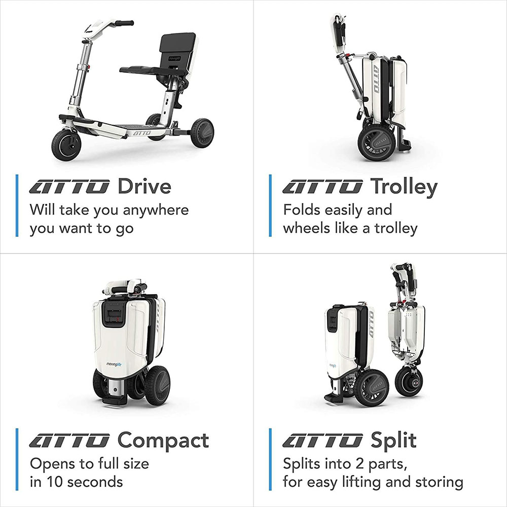 ATTO Folding Travel Powered Mobility Scooter by MovingLife