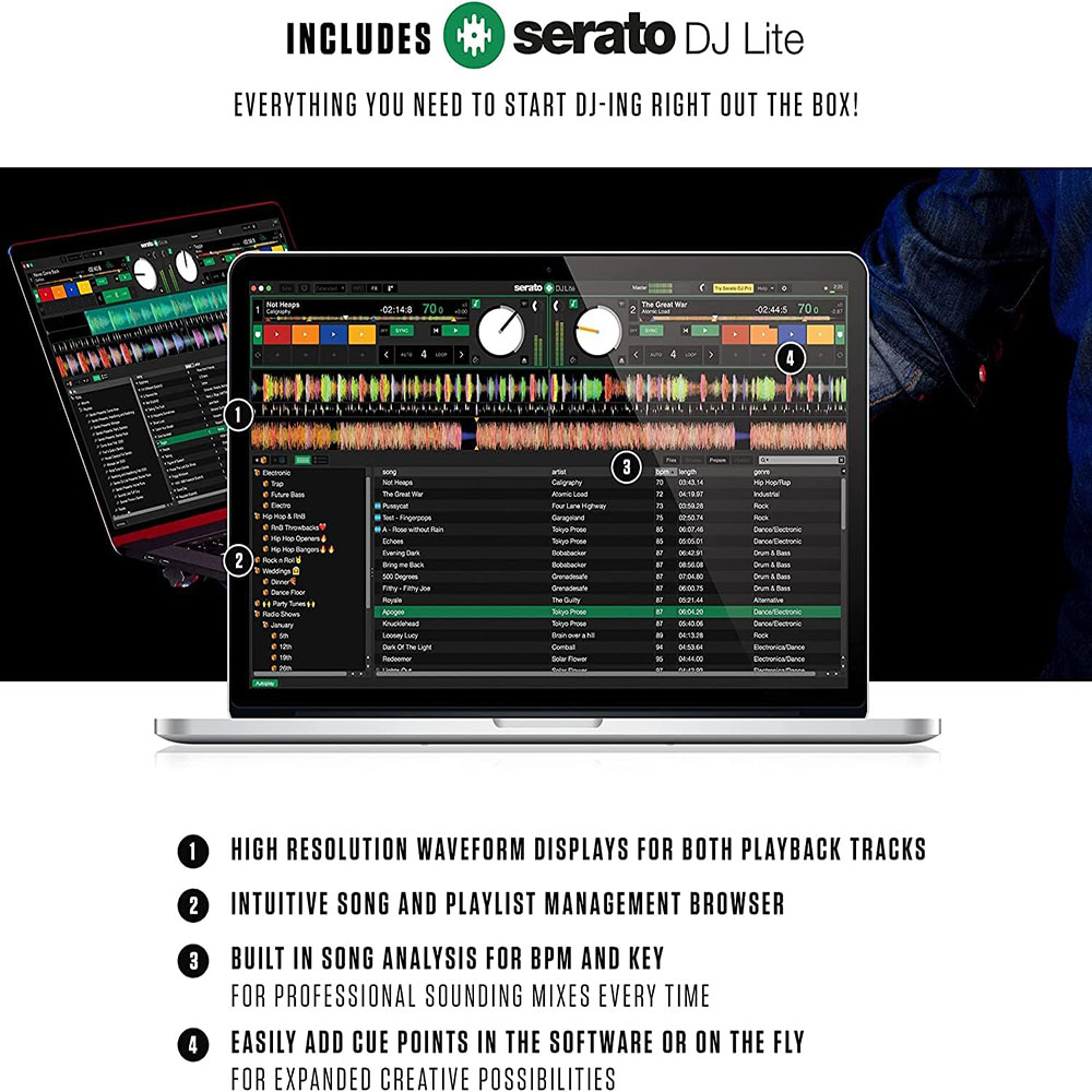 Complete DJ Equipment Package - Numark Mixtrack Pro FX 2 Deck DJ Controller