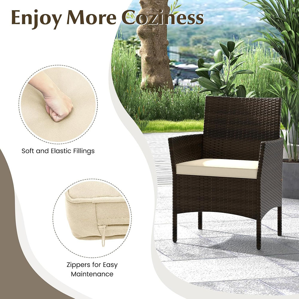 Tangkula 8-piece patio rattan reception set, outdoor wicker furniture set