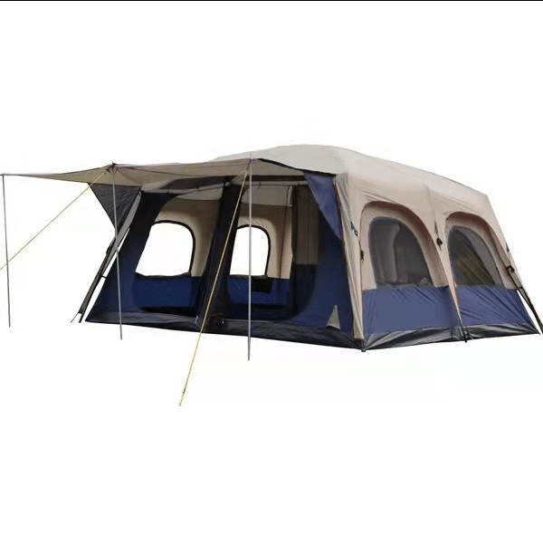 Alltel sunscreen and rainstorm-proof multi-person double-layer super-large two-room 6-12 people two-room one-hall tent outdoor camping