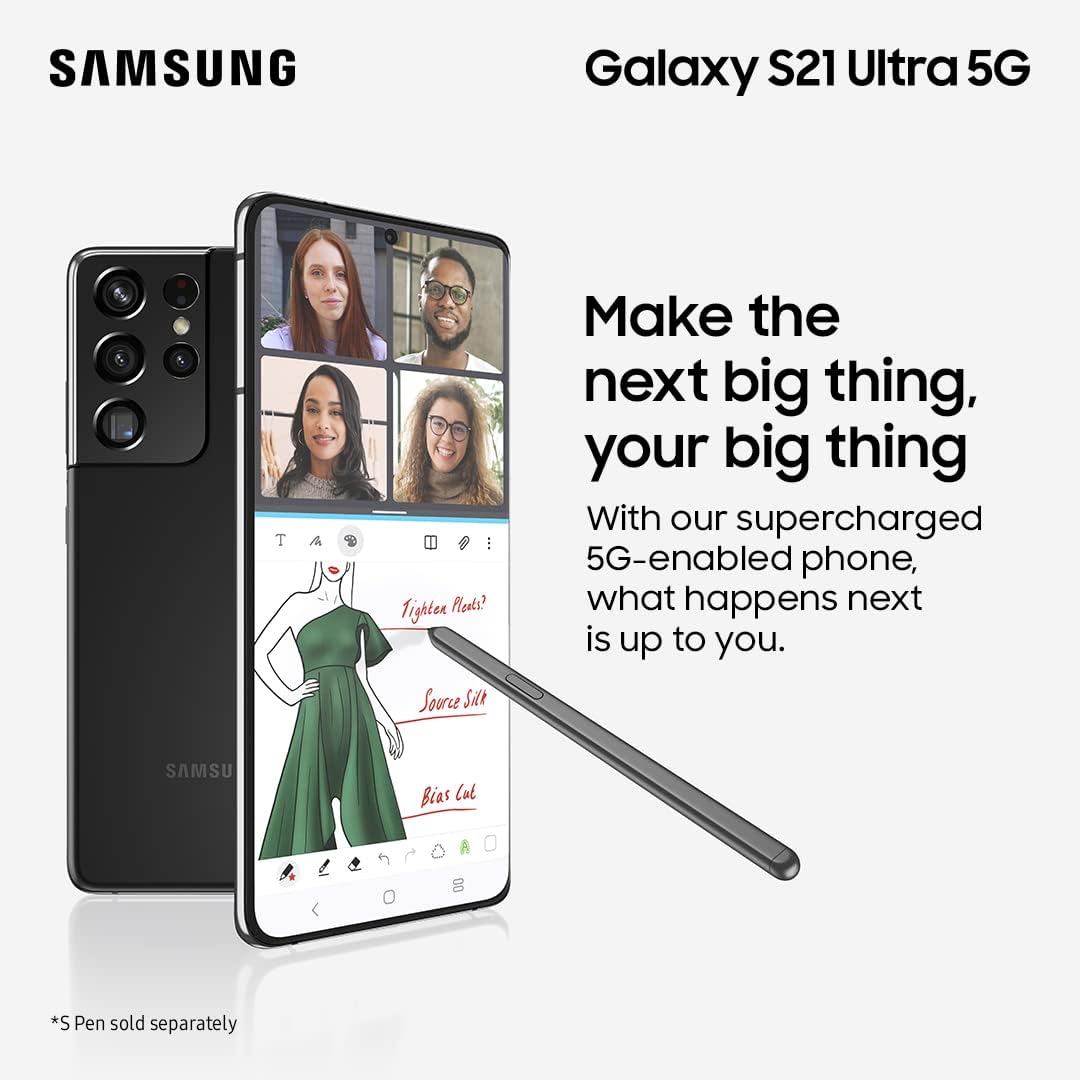 Samsung Galaxy S21 Ultra 5G Smartphone SIM Free Android (UK Version)