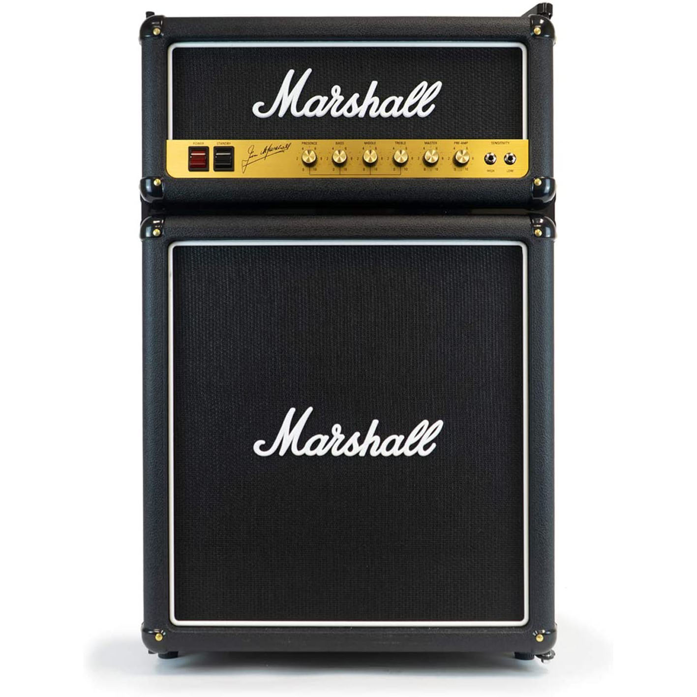 Marshall MF44BLKNAU 4.4 Cubic-Foot Bar Fridge with Freezer, Black