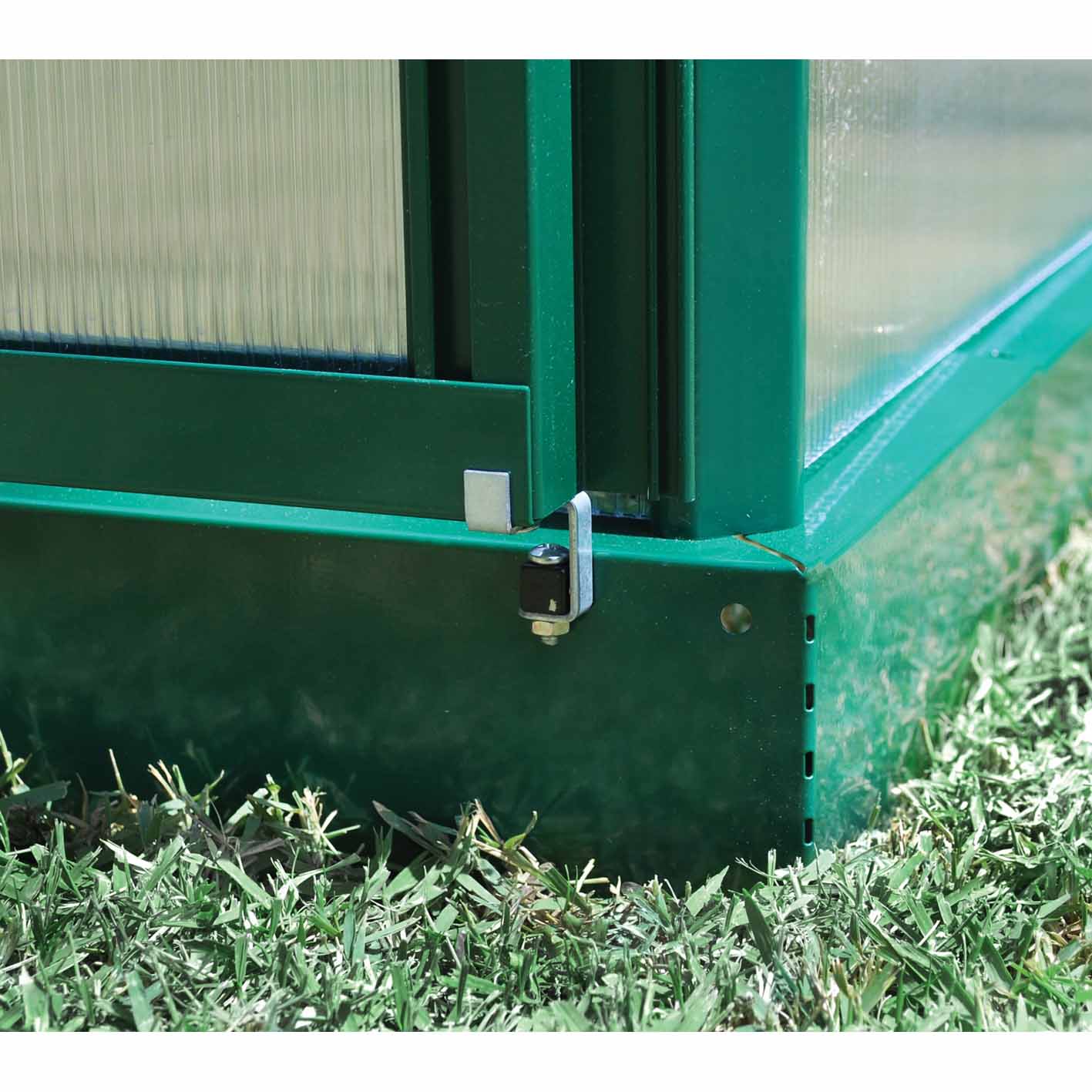 Palram Canopia Mythos 6x10 Silver Greenhouse -TwinWall Polycarbonate, Aluminum Frame, Base Included