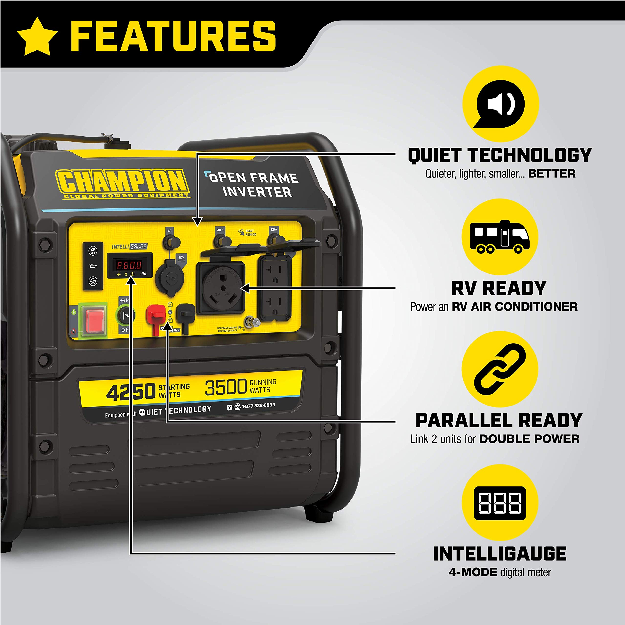 Champion Power Equipment 201004 9375/7500-Watt Portable Generator, Wireless Remote Start