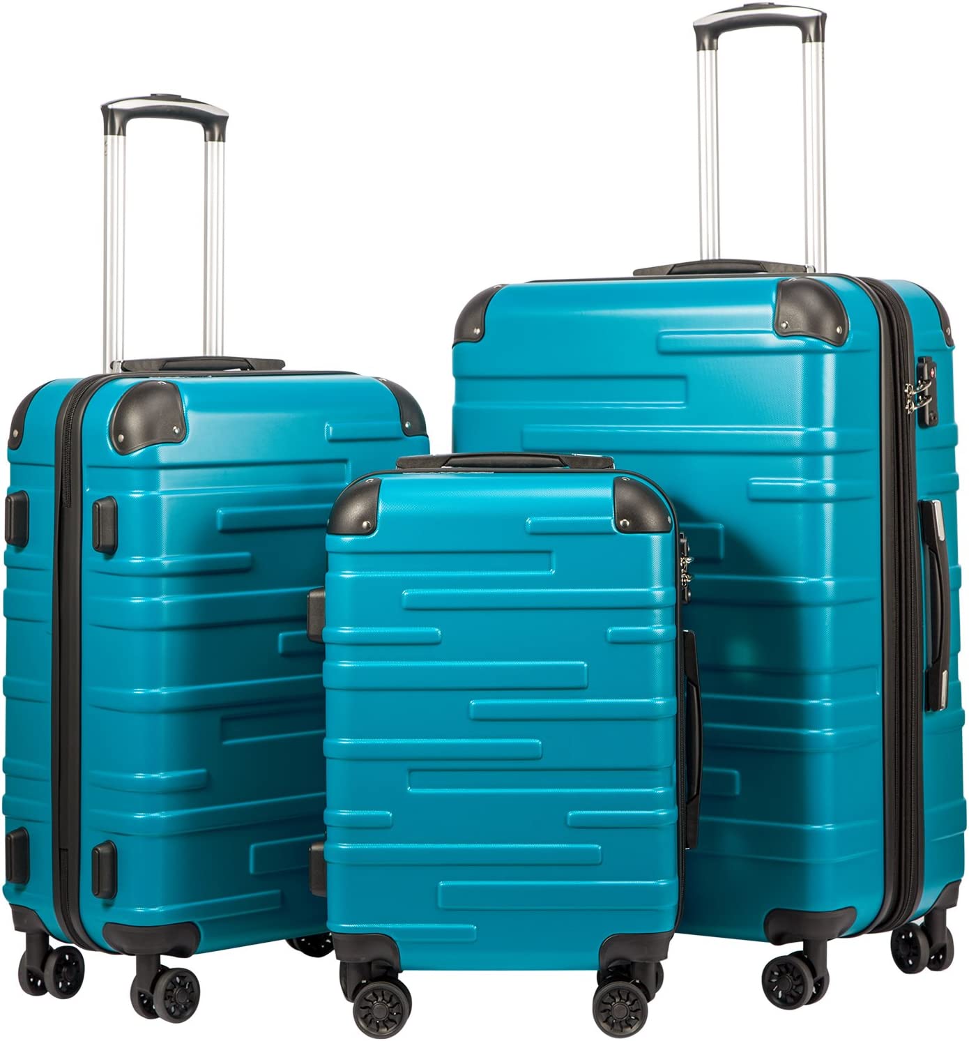 Coolife Luggage Expandable Suitcase 3 Piece Set with TSA Lock Spinner 20in24in28in