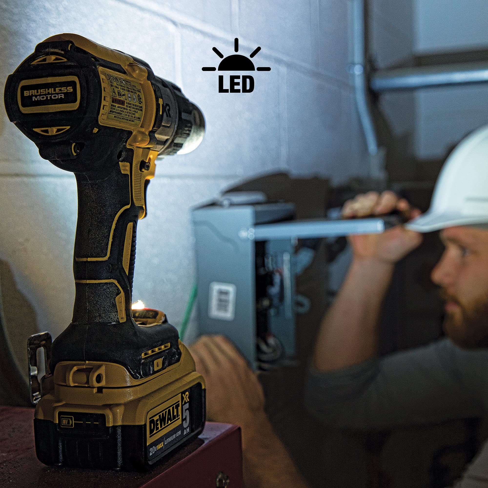 DEWALT 20V MAX XR Brushless Impact Driver and Hammer Drill Combo Kit, Premium 4.0Ah, Cordless (DCK299M2)