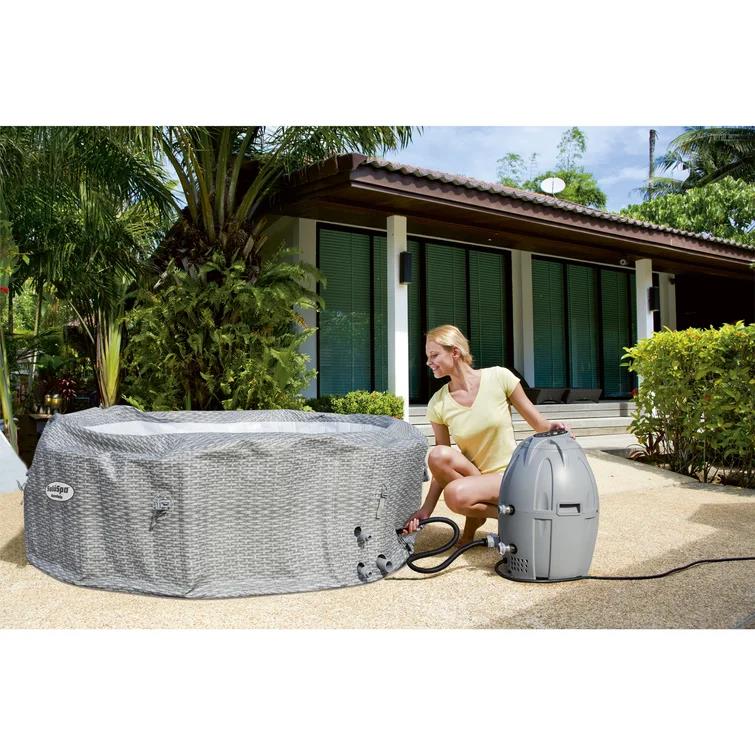 Coleman 4 - Person 114 - Jet Round Inflatable Hot Tub in Gray