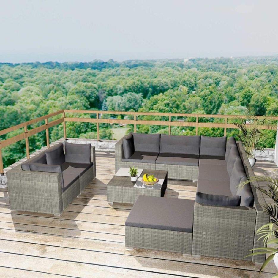 32 piece garden sofa set. Set garden sofa poly rattan garden leisure furniture outdoor garden set including corner sofa element, coffee table, stool and cushion