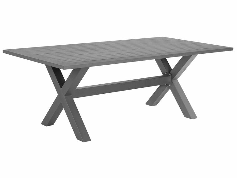 Aluminium garden furniture set grey 6 seats CASCAIS - 1