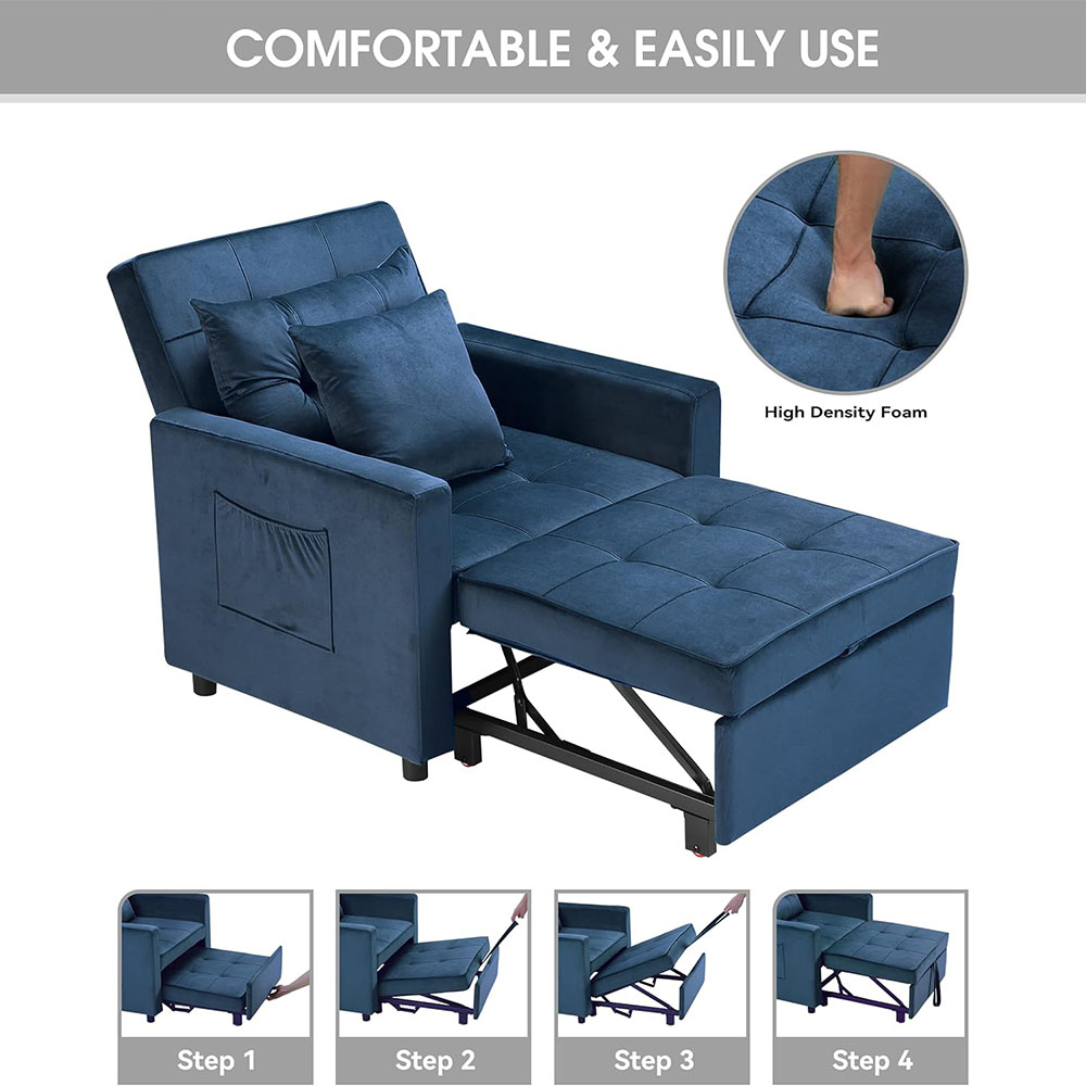 XSPRACER  Convertible Sleeper Chair Bed 3 in 1