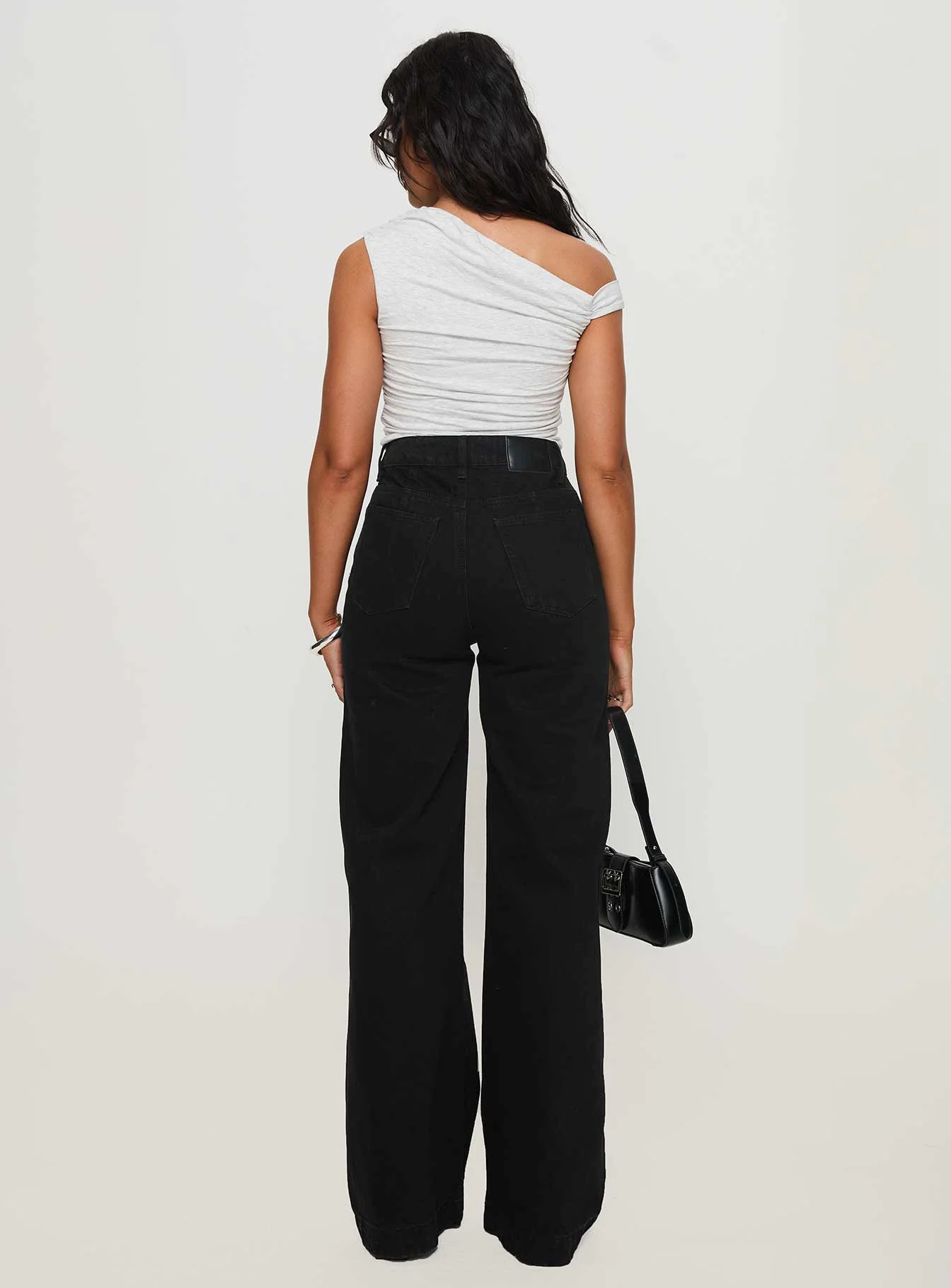 Goldie High Wide Jean True Black