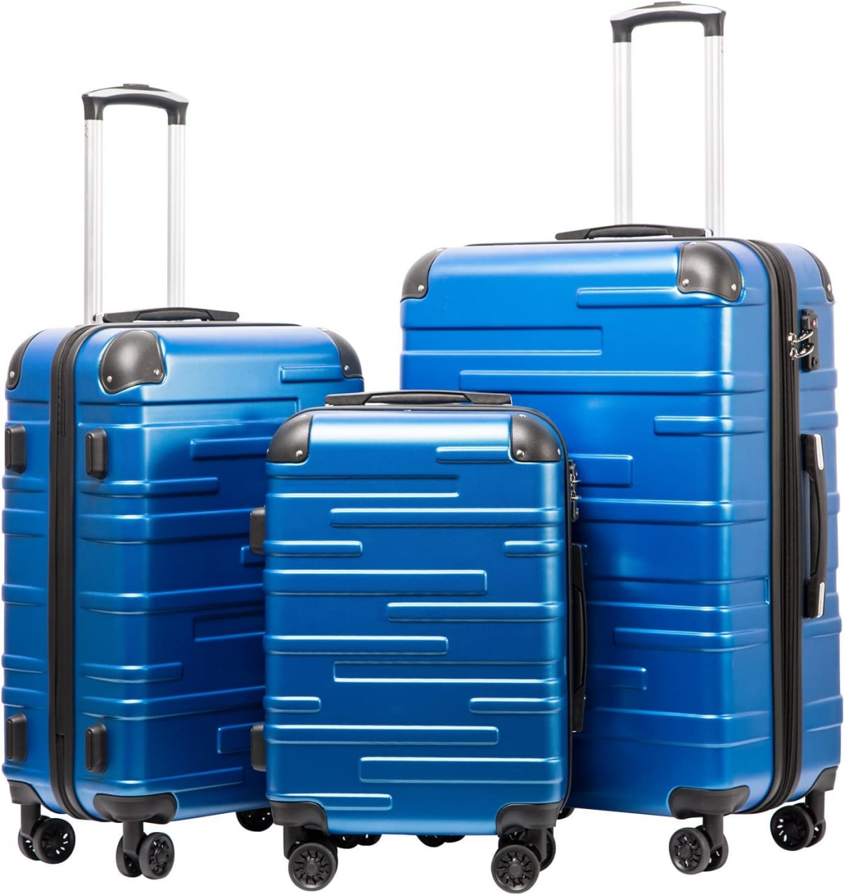 Coolife Luggage Expandable Suitcase 3 Piece Set with TSA Lock Spinner 20in24in28in
