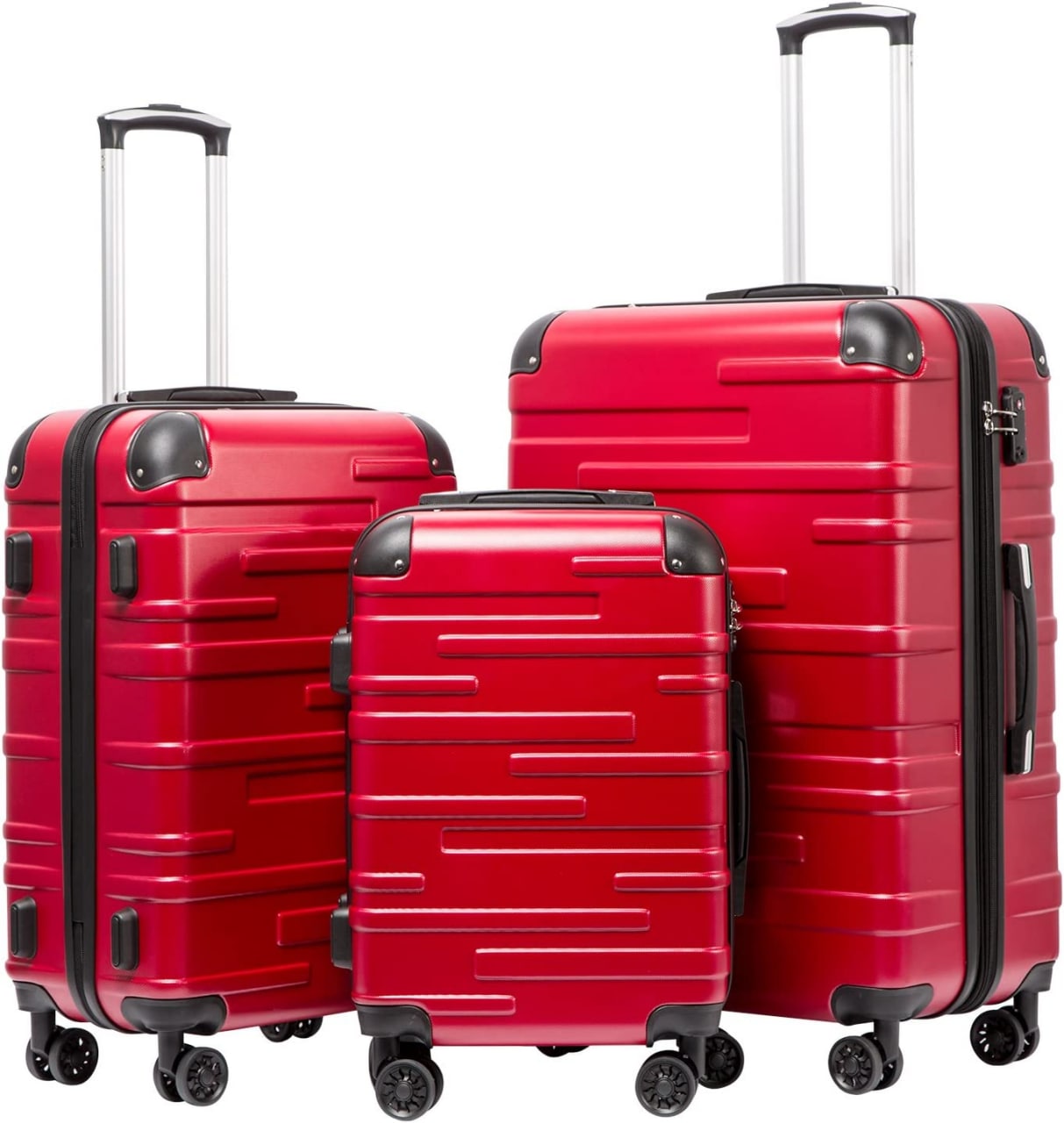 Coolife Luggage Expandable Suitcase 3 Piece Set with TSA Lock Spinner 20in24in28in